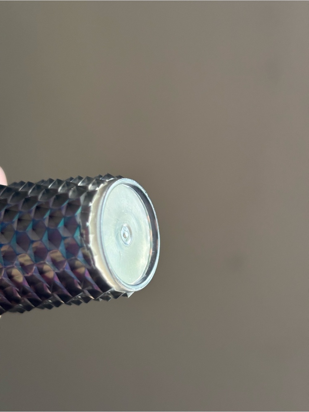 Iridescent Textured Tumbler Keychain - Holographic Silver - Picture 4 of 6